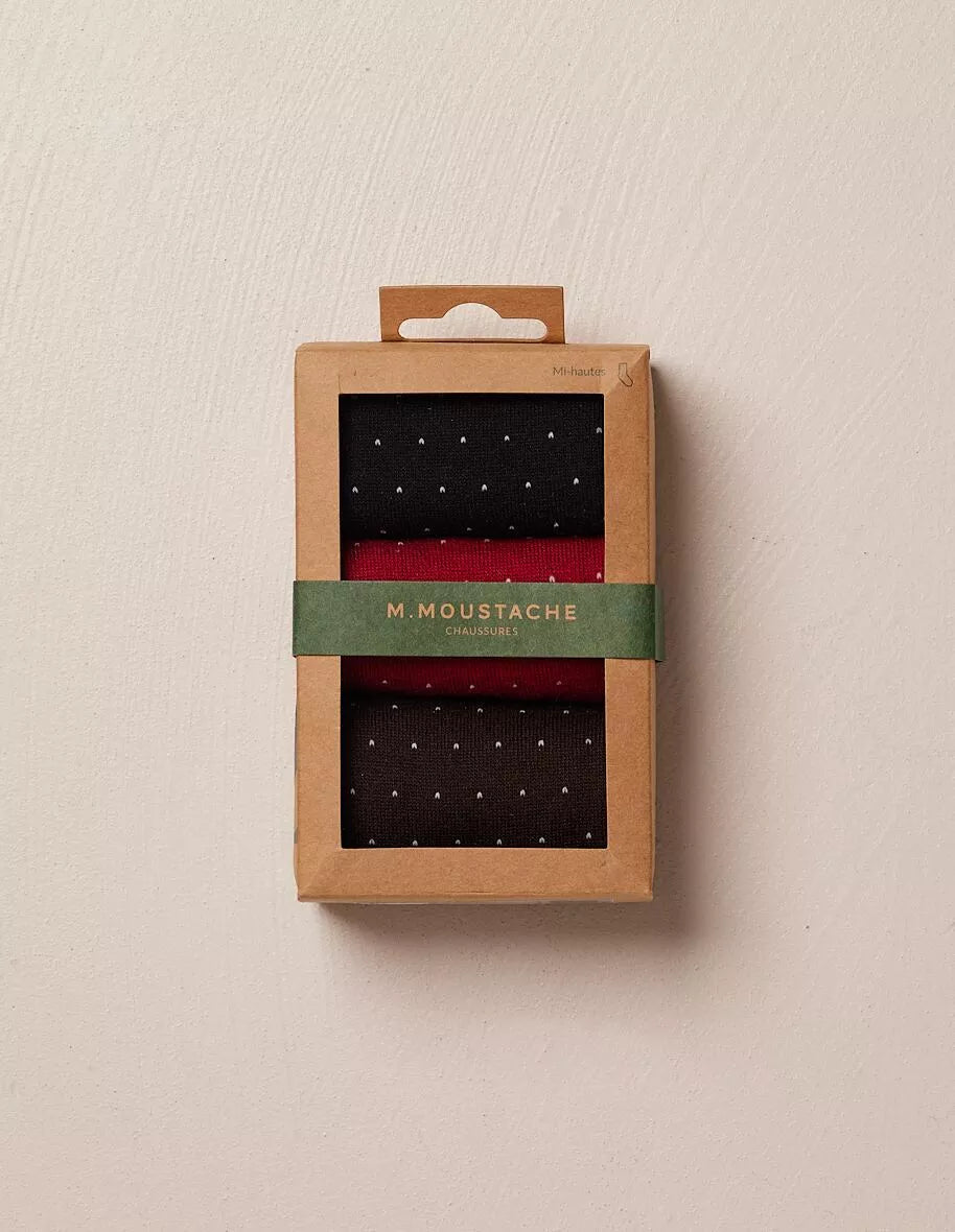 Coffret chaussettes Homme - Petits pois