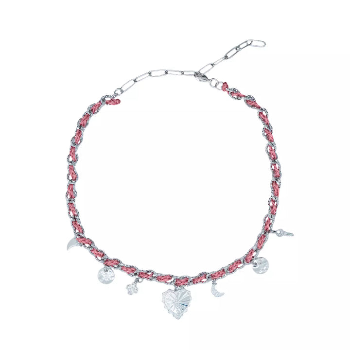 Collier byzance argent - ROSE POUDRÉ