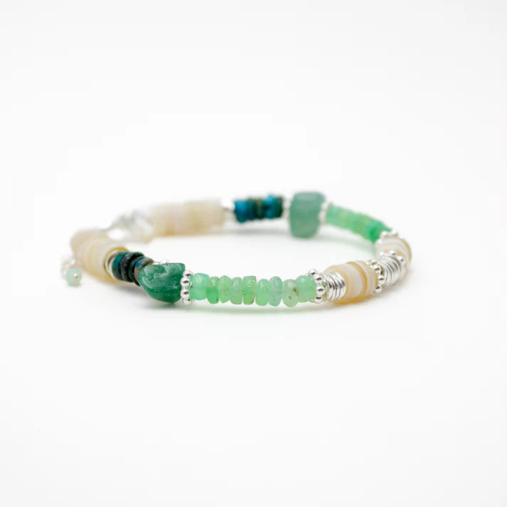 Bracelet heishi blanc - Louise