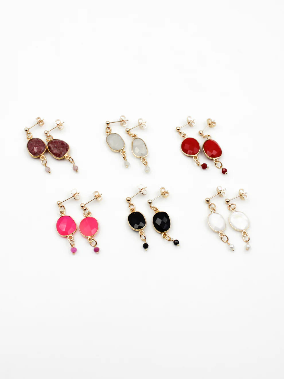 Boucles d'oreilles pierres - CATHY