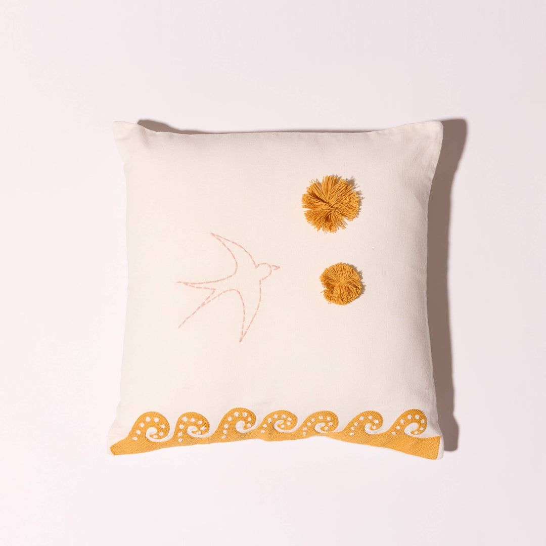 Coussin coton Wave