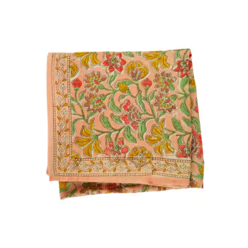 Foulard imprimé "Fleurs Indiennes" Bohemian Pink