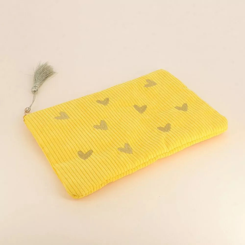 Trousse Coeurs - Jaune