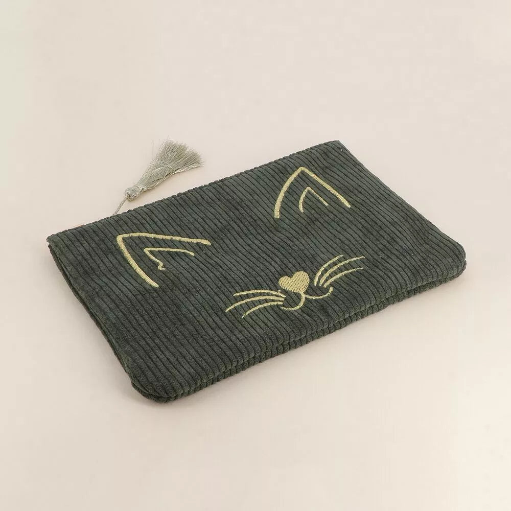 Trousse Chat - kaki