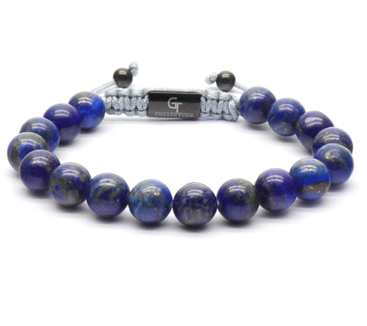 Bracelet perlé homme - Lapis lazuli