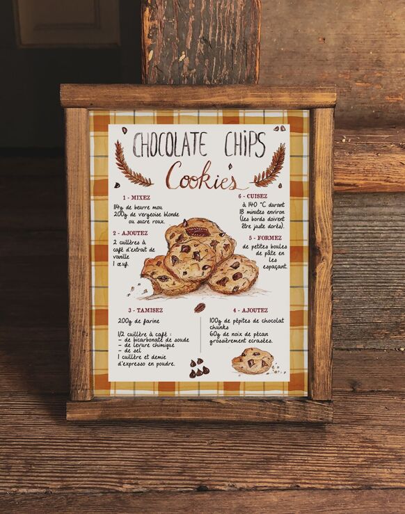 Carte recette - Cookies