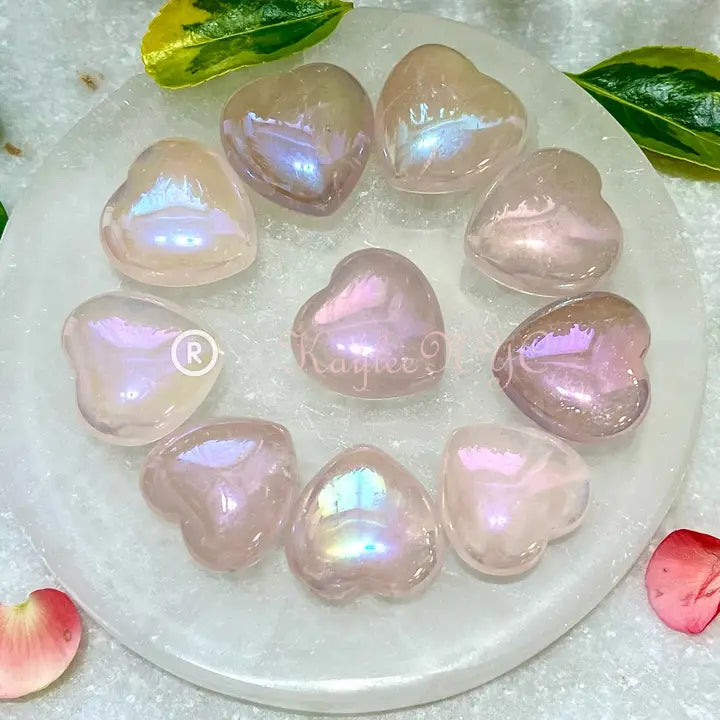 Coeur en quartz aura