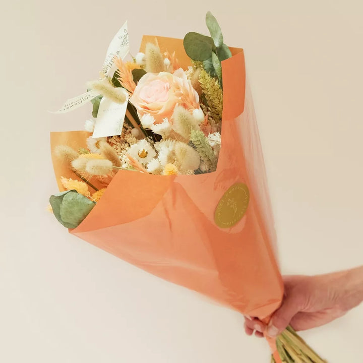 Bouquet de fleurs Medium - Romantique Pêche