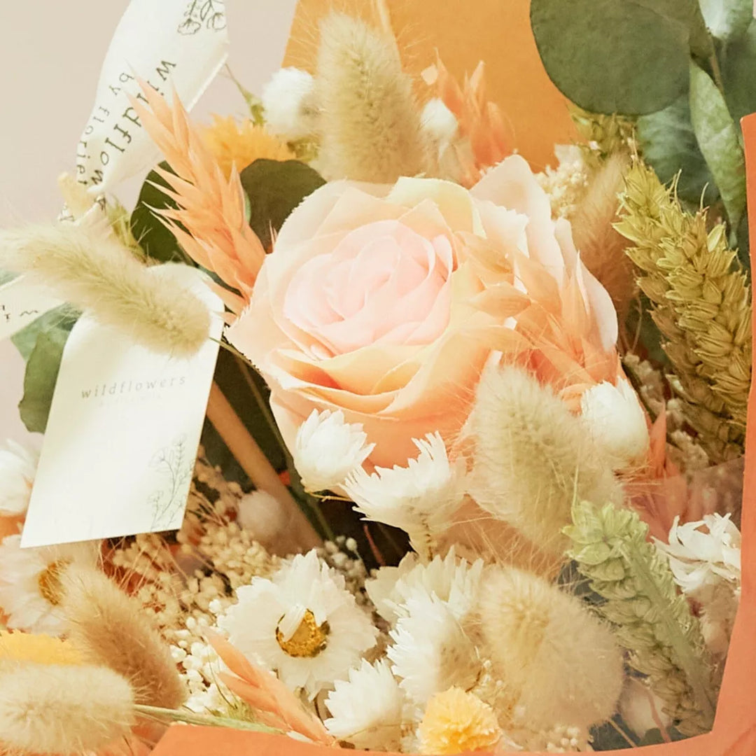 Bouquet de fleurs Medium - Romantique Pêche