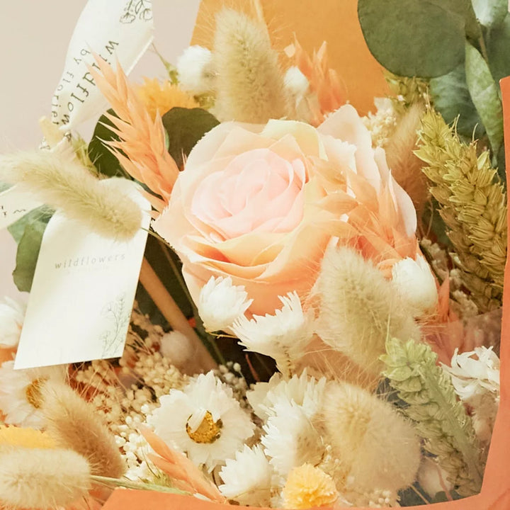 Bouquet de fleurs Medium - Romantique Pêche
