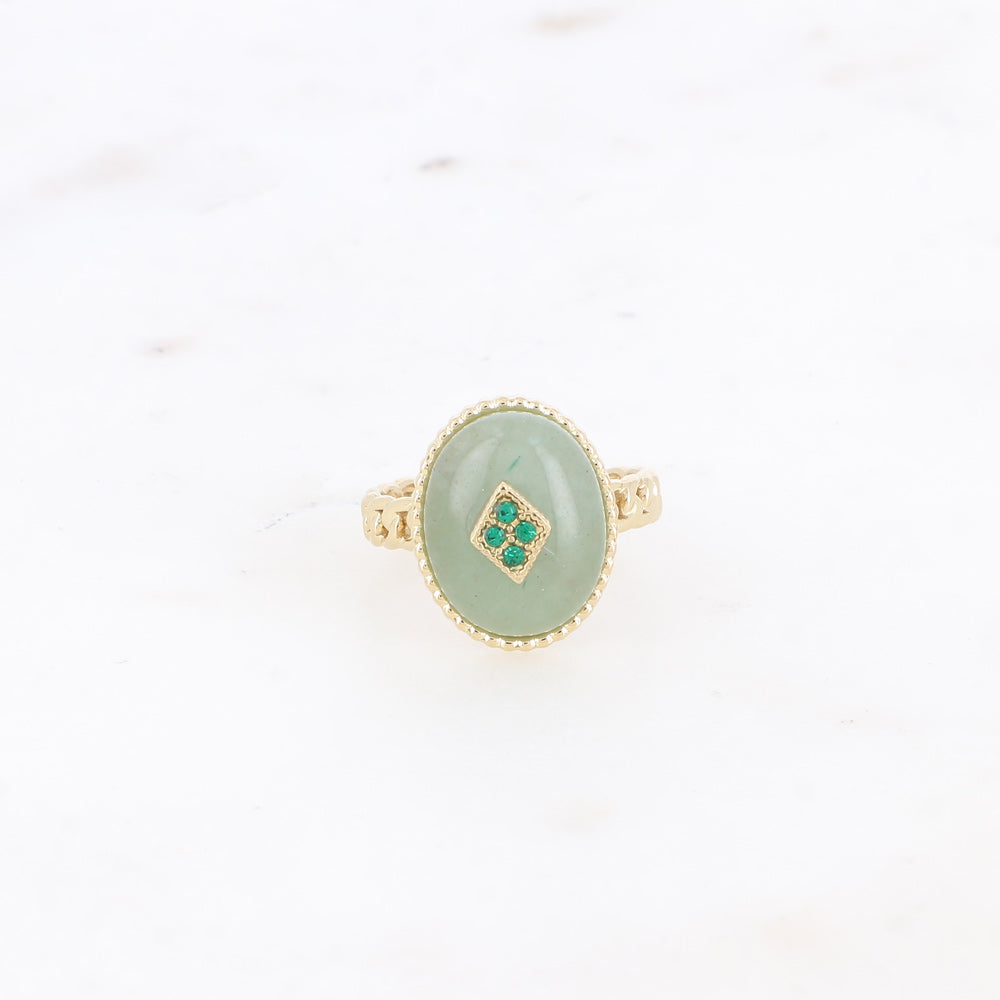 Bague Moka - Aventurine verte