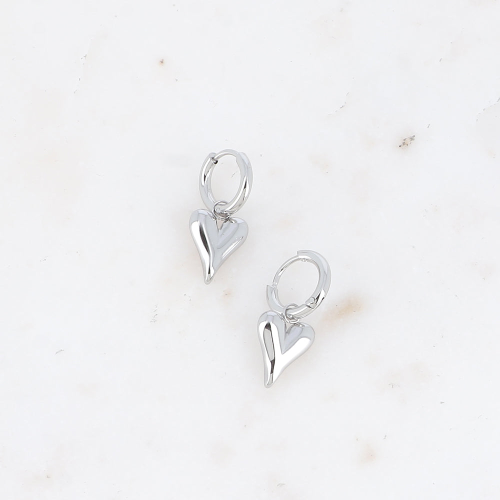 Créoles Artley XS - Petit coeur argent