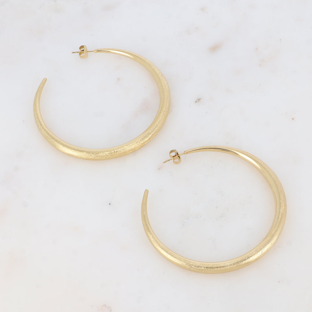 Boucles d'oreilles - Créoles Grethel Doré (60mm)