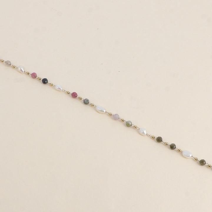 Bracelet Lou- doré tourmaline