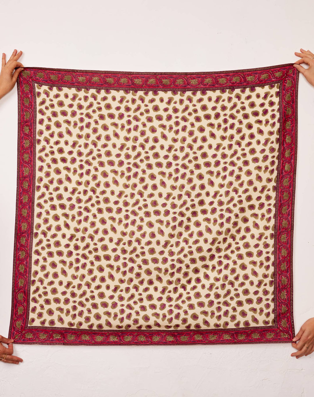 FOULARD TWILL DE COTON FUCHSIA LEANDRO