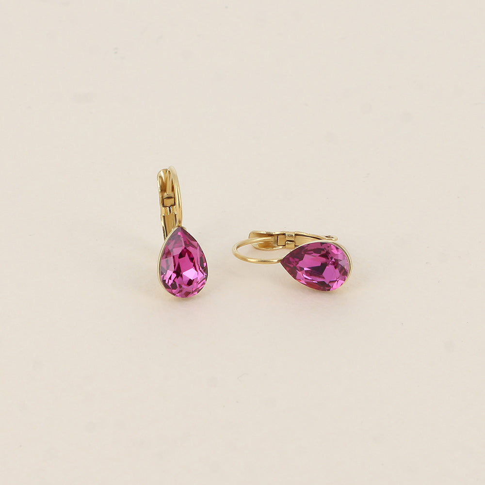 Boucles d'oreilles - Dormeuses Fushia