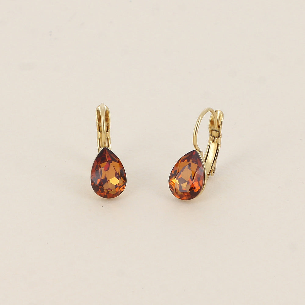 Boucles d'oreilles - Dormeuses Marron