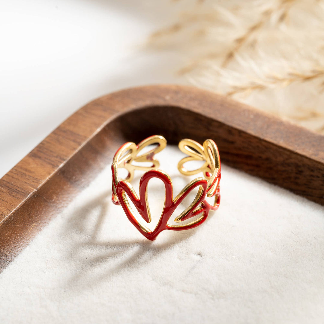 Bague - Heart Rouge