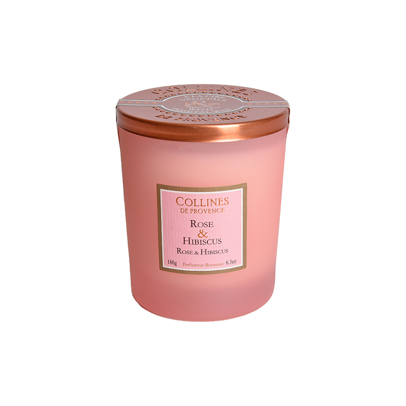 Bougie parfumée (180gr) - Rose Hibiscus