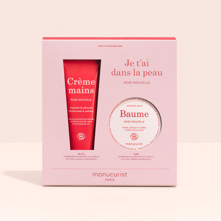 Duo Baume et Crème mains parfum rose nouvelle