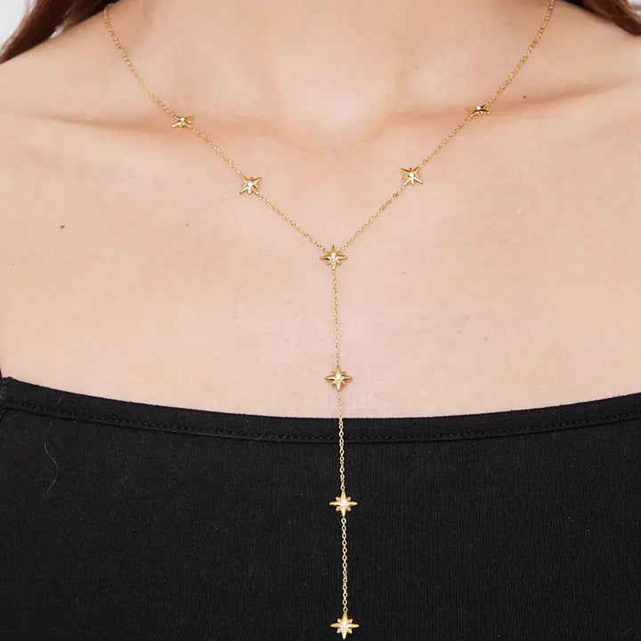 Collier Y - Eloanne doré