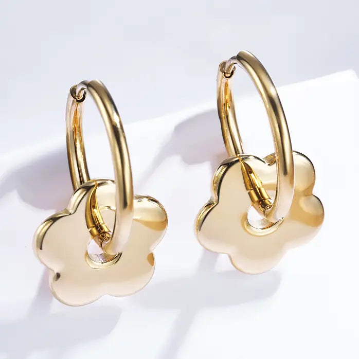 Boucles d'oreilles - Flora doré