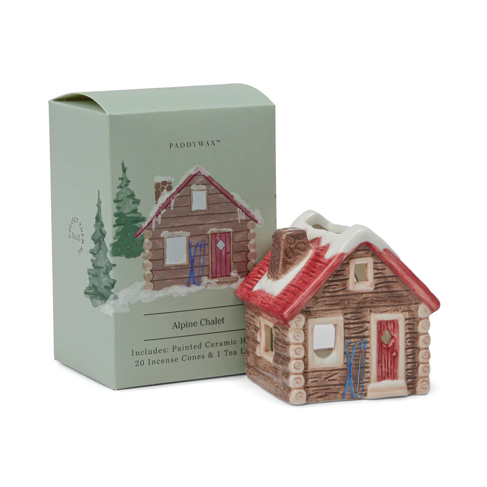 Porte-encens en céramique Village - Alpine Chalet