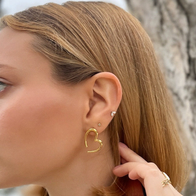 Boucles d'oreilles - Love doré