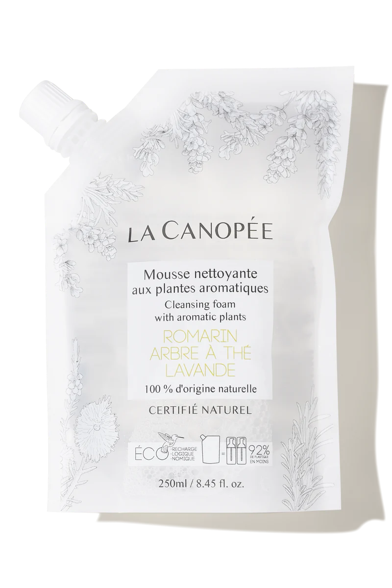 Mousse nettoyante aux plantes aromatiques - Recharge