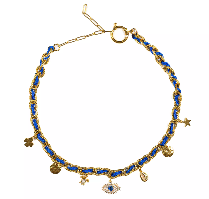 Collier Bysance - Bleu roi