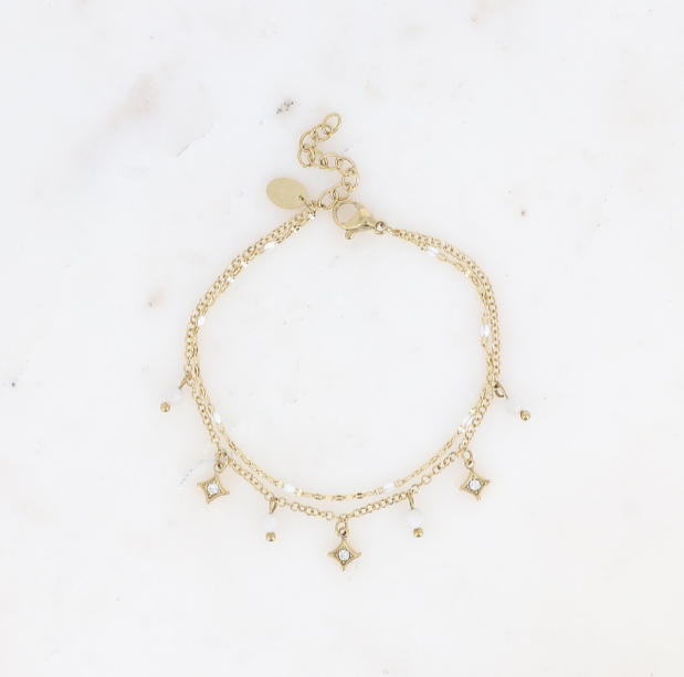 Bracelet Alix - doré blanc