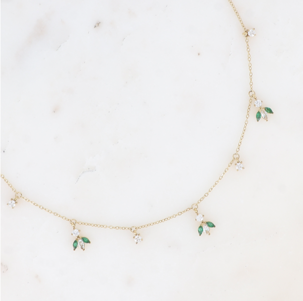 Collier Katarina - doré vert