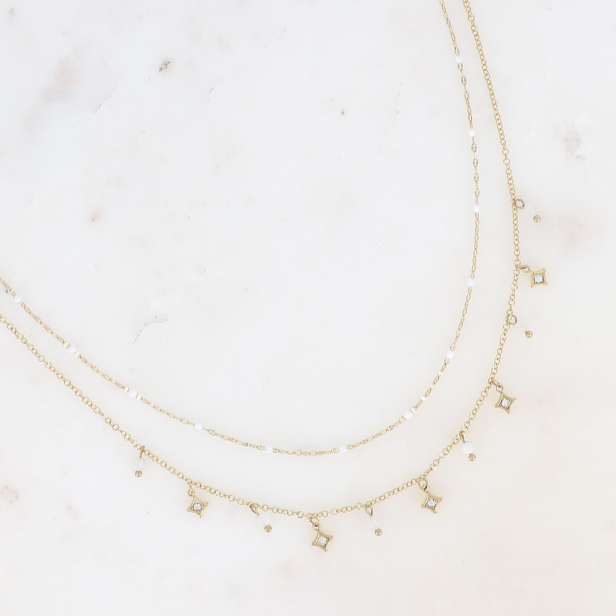 Collier Liliah - doré blanc