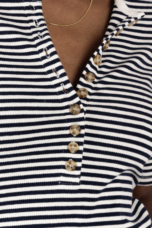 T-shirt rayé en coton - Romane