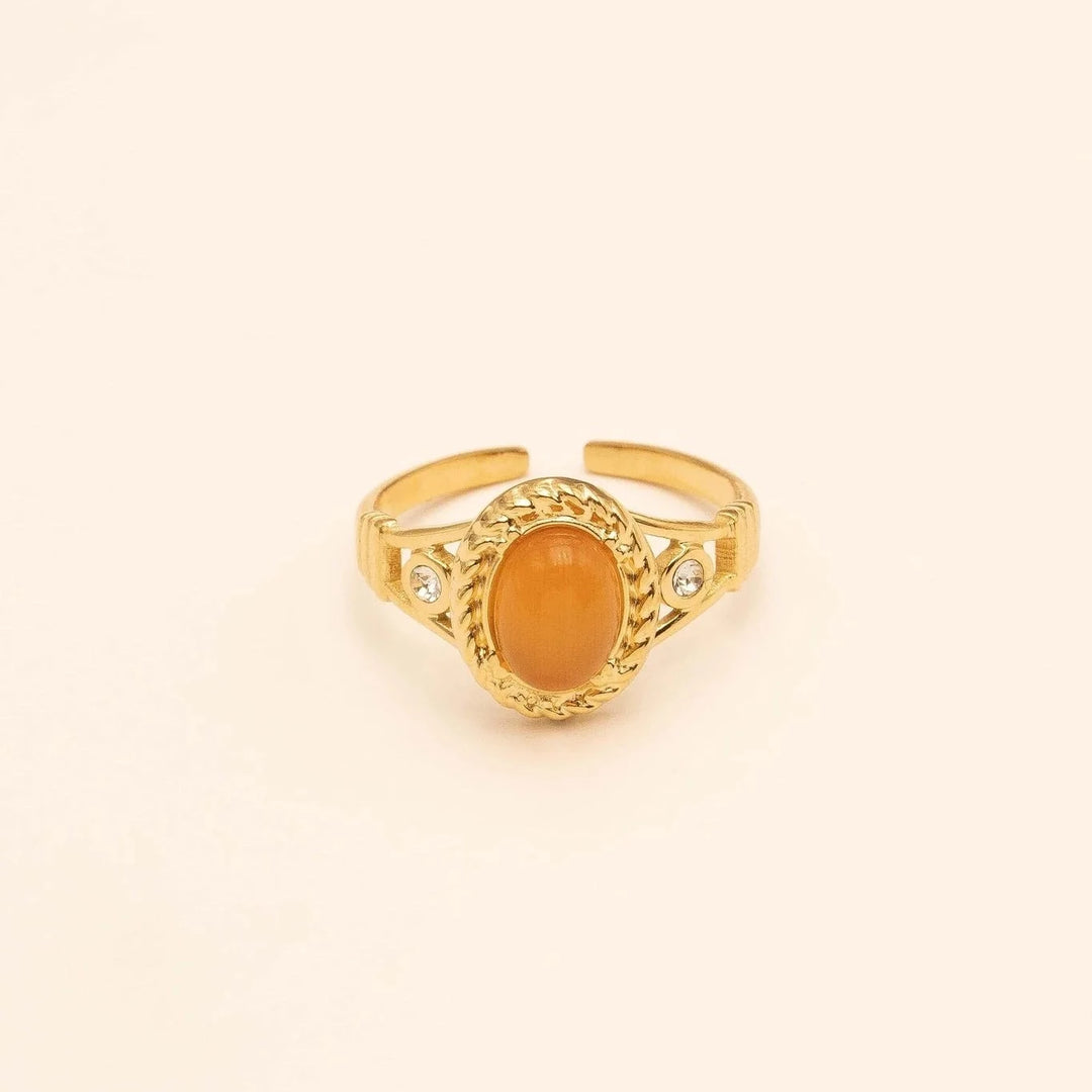 Bague Galina - Orange Oeil de chat