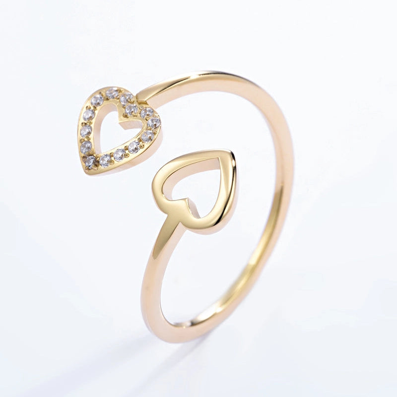 Bague doré Eline - coeur