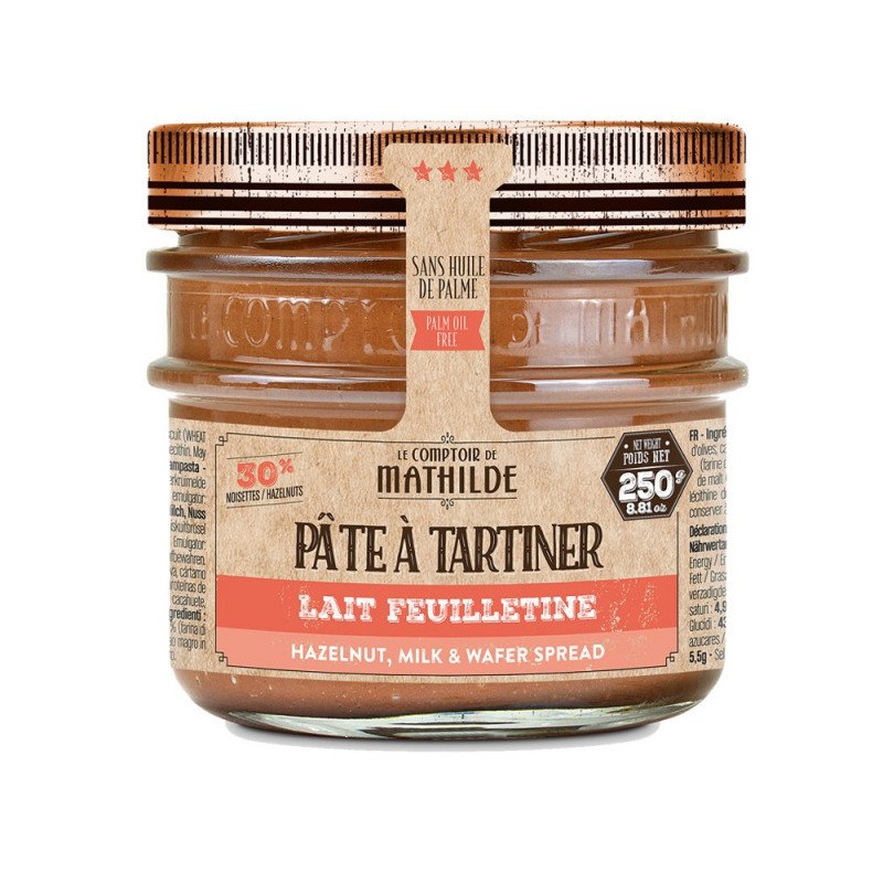 Pâte à tartiner - Lait Noisette Feuilletine 250G