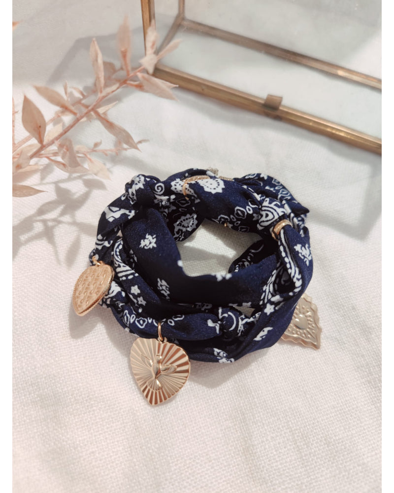 Collier Bandana - Noir léopard