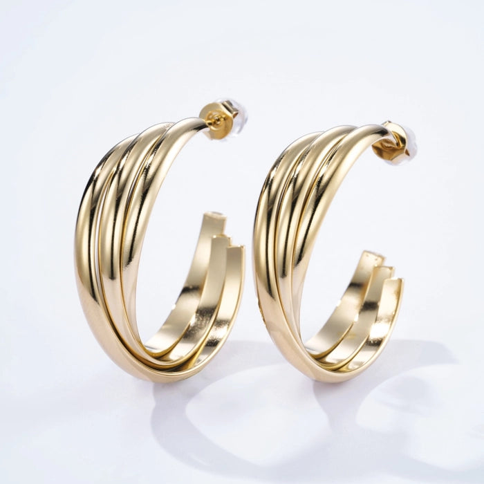 Boucles d'oreilles - Créoles Sienna doré