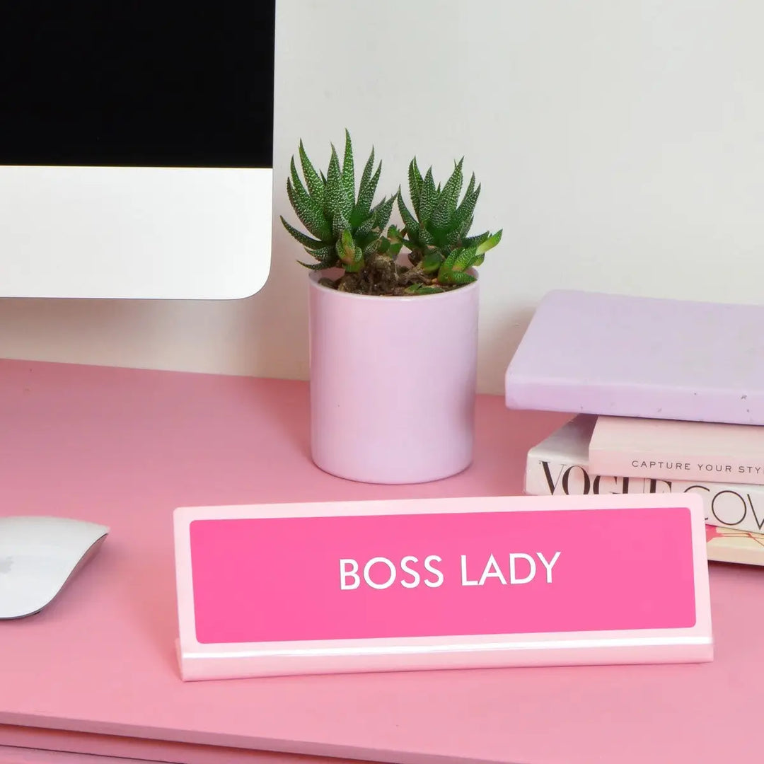 Plaque de bureau - Boss Lady