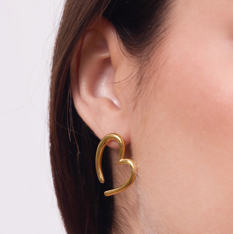 Boucles d'oreilles - Love doré