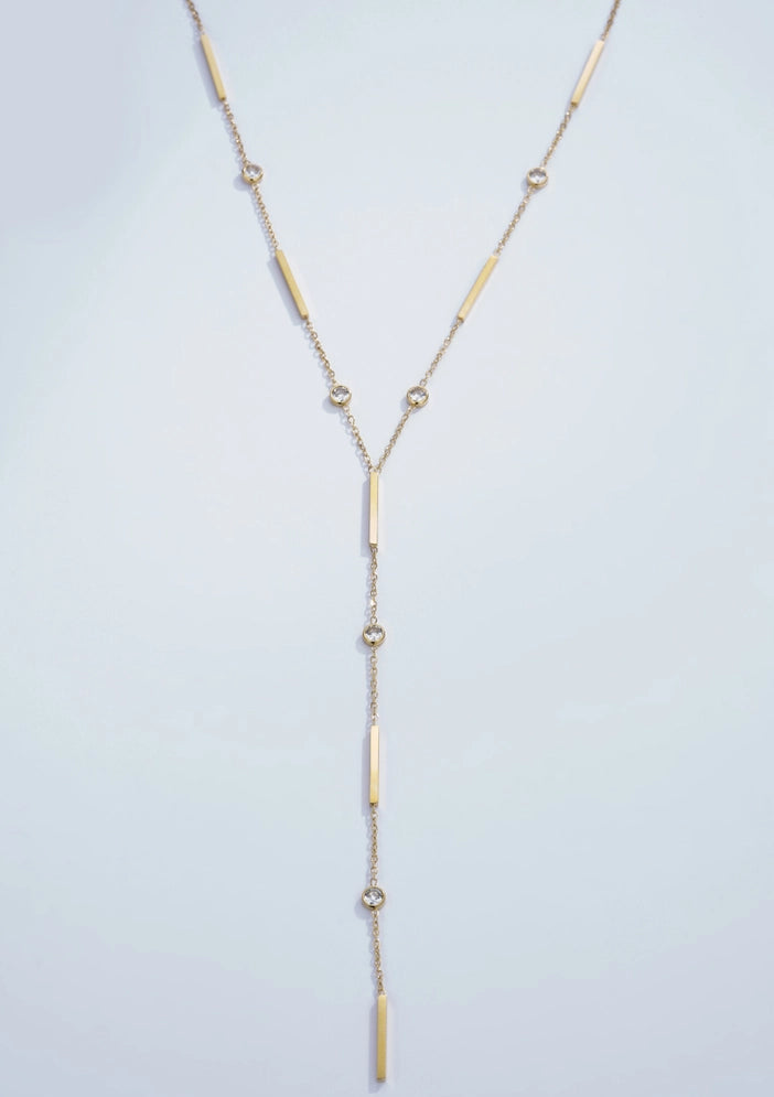 Collier Y - Naila doré