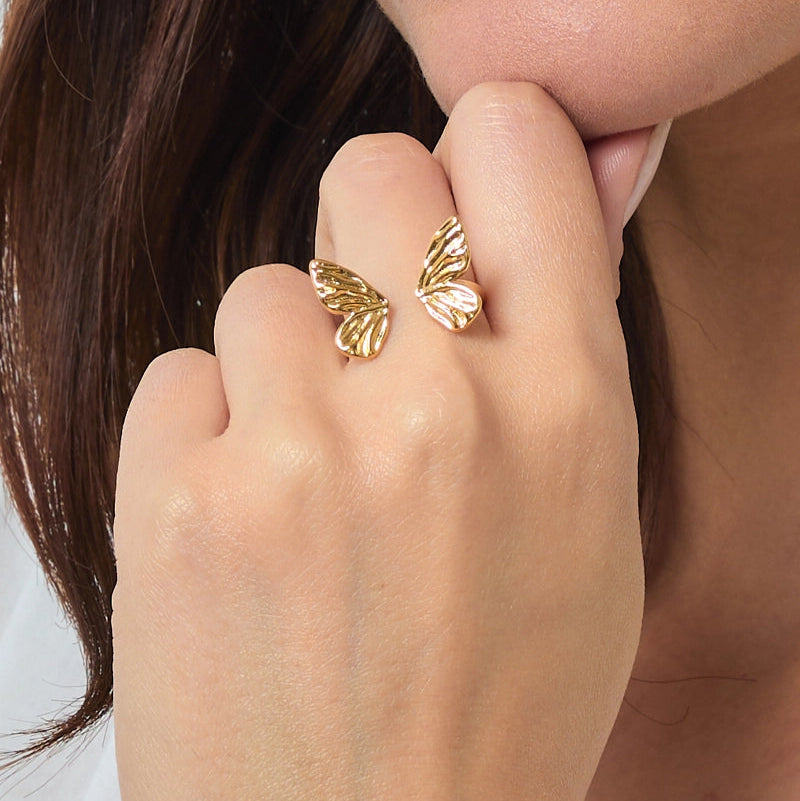 Bague doré - Papillon