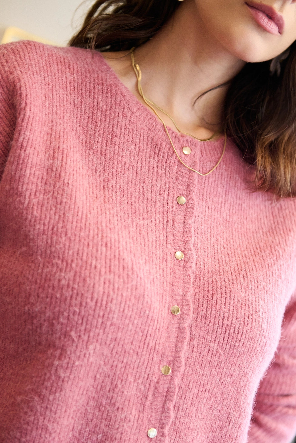 Cardigan Bruna - Bois de rose